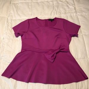 Scuba Peplum Bow Top